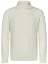 Jacob Cohen Turtleneck Sweater In White