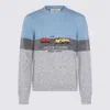 Jacob Cohen Color Block Crew Neck Sweater In Multi