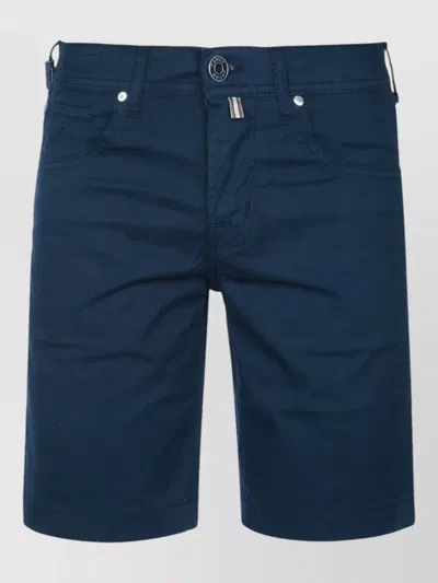 Jacob Cohen Tailored Bermuda Shorts Belt Loops Pockets In Blue