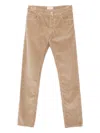 Jacob Cohen Tailored Camel Trousers With Velvety Corduroy Texture In Neutral