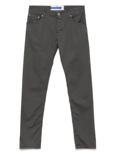 Jacob Cohen Tailored Charcoal Grey Jeans With Classic Five-pocket Design