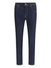 Jacob Cohen Tailored Dark Denim Trousers With Classic Five-pocket Design In Blue