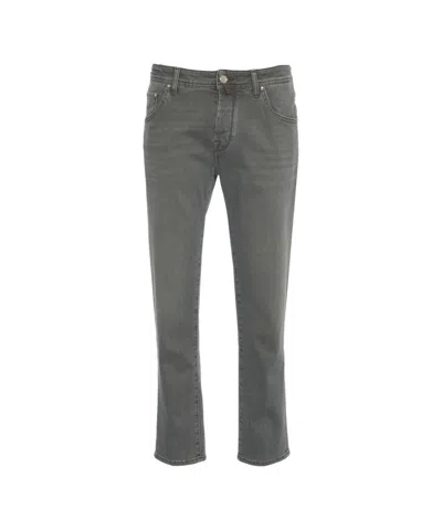 Jacob Cohen Tailored Grey Slim Fit Jeans In Multi