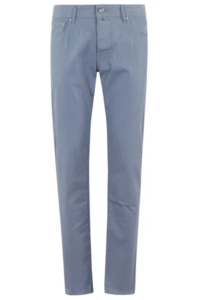 JACOB COHEN TAPERED PANTS IN STRETCH GABARDINE