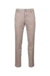 Jacob Cohen Denim Trousers With Belt Loops And Back Pockets In Taupe