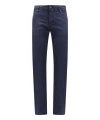 Jacob Cohen Navy Blue Cotton Blend Mid-rise Jeans