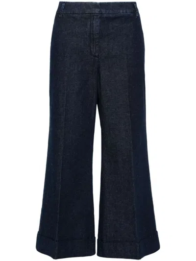 Jacob Cohen Selena Wide-leg Cropped Jeans In Blue