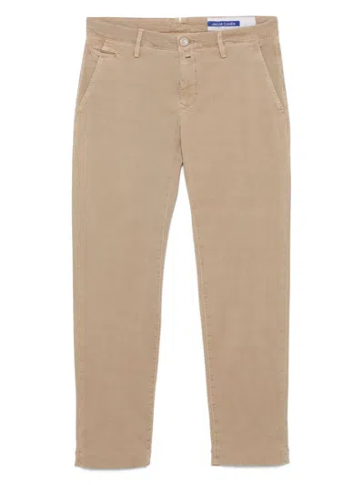 JACOB COHEN JACOB COHEN SAND BEIGE STRETCH TROUSERS