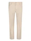 Jacob Cohen Bard Mid-rise Slim-fit Trousers In Beige