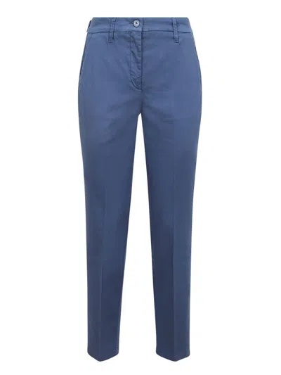 Jacob Cohen Slim Crop Trousers In Blue