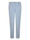 Jacob Cohen Logo-embroidered Cropped Trousers In Blue