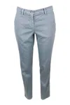 Jacob Cohen Slim Regular Fit Navy Trousers In Soft Stretch Cotton Herringbone Pattern With America Pockets Chino In Blue