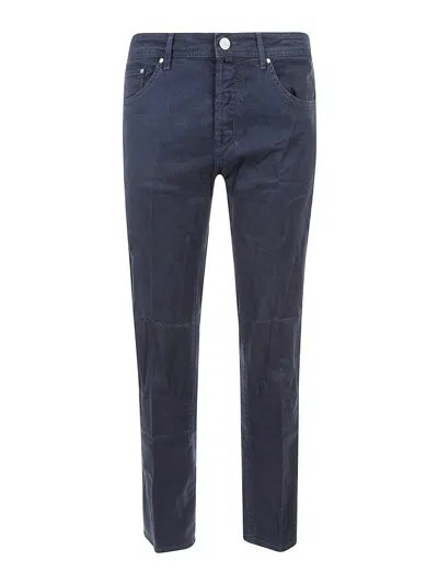 Jacob Cohen Scott Slim Cropped Carrot Jeans In Blue