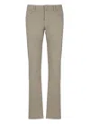 Jacob Cohen Straight Cotton Pants Belt Loops In Neutral