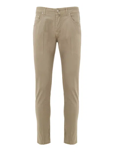 Jacob Cohen Trousers Scott In Cotton Stretch Beige  In Neutral