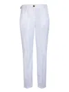 Jacob Cohen Logo-embroidered Cropped Trousers In White