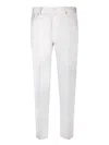 Jacob Cohen Slim Crop Carrot Trousers With Back Pockets In White