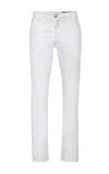 Jacob Cohen Pony Skin Label Blue Men's Elegance In White