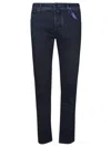 Jacob Cohen 'scott' Blue Skinny Jeans With Contrasting Stitching In Blu