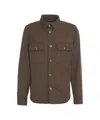 Jacob Cohen Utility-inspired Overshirt With Classic Kent Collar And Buttoned Pockets In Brown