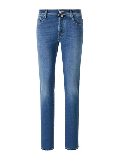 Jacob Cohen Jeans With Logo Application In Blue