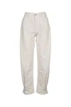 Jacob Cohen Willow Carrot Jeans Rolled Cuffs In Bianco