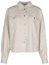 Jacob Cohen Velvet Overshirt Jackets White In Weiss