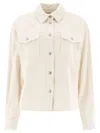 Jacob Cohen Velvet Overshirt Jackets White