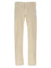 Jacob Cohen Velvet Trousers With Back And Side Pockets In Neutral