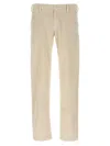Jacob Cohen Velvet Trousers With Back And Side Pockets In Neutral