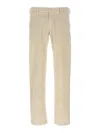 Jacob Cohen Velvet Trousers With Back And Side Pockets In Neutral