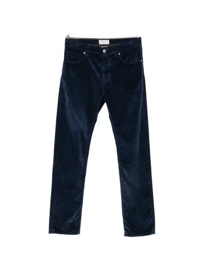 Jacob Cohen Velvet Slim Fit Jeans In Blue