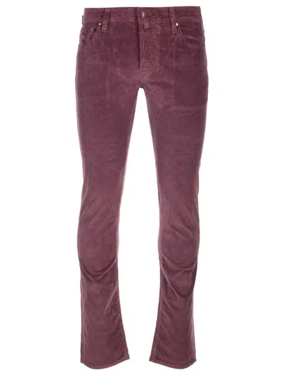 Jacob Cohen Velvet Trouser Trousers Bordeaux