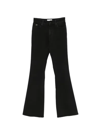 Jacob Cohen Victoria Mid-rise Flared Jeans In Black