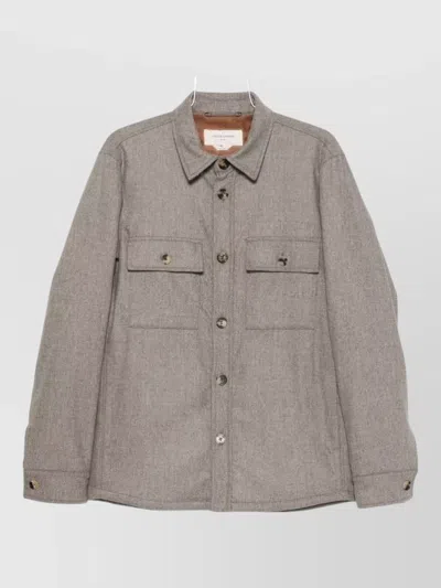 Jacob Cohen Virgin Wool Single Breasted Coat In Gray