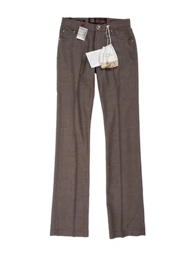Pre-owned Jacob Cohen Virgin Wool Straight Leg Pants W/ Tags In Brown