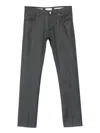 Jacob Cohen Virgin Wool Straight-leg Trousers In Black