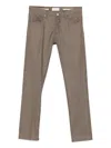 Jacob Cohen Virgin Wool Straight-leg Trousers In Brown