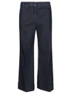 Jacob Cohen Cropped Flare Boot Trousers In Blu