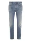 Jacob Cohen Logo Patch Slim Fit Jeans In Blue