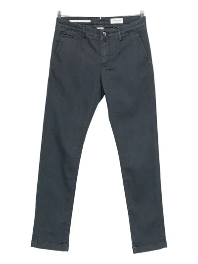 Jacob Cohen Welt-pocket Trousers In Black