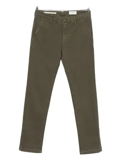 Jacob Cohen Welt-pocket Trousers In Green