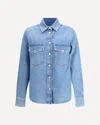 Jacob Cohen Western Cotton Denim Shirt In Blue