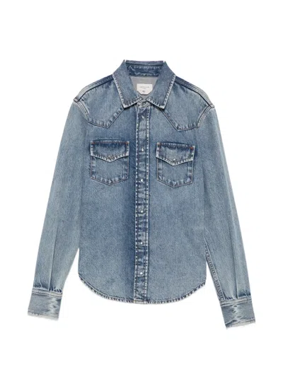 Jacob Cohen Western-style Denim Shirt In Blue