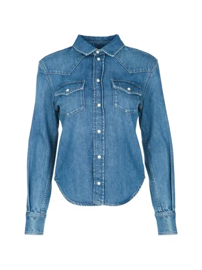 Jacob Cohen Western-style Denim Shirt In Blue