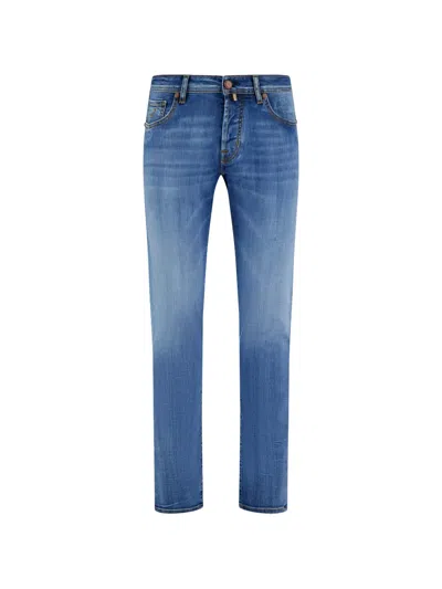 Jacob Cohen Whiskered Slim-fit Jeans In Multi