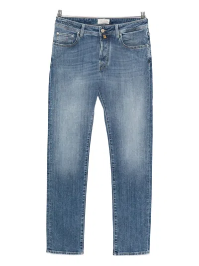 Jacob Cohen Whiskering-effect Jeans In Blue