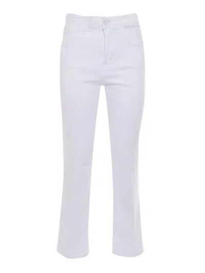 JACOB COHEN WHITE 5-POCKET TROUSERS