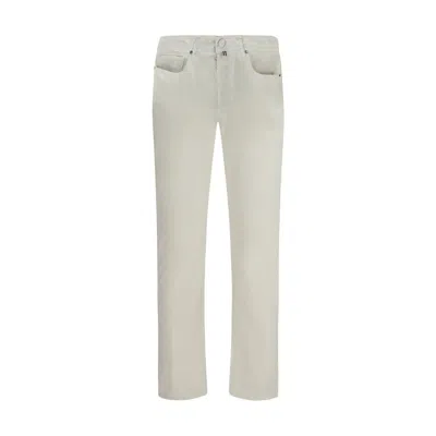 Jacob Cohen White Cotton Slim Fit Jeans In Neutral