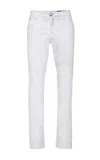 Jacob Cohen White Cotton Trousers In White